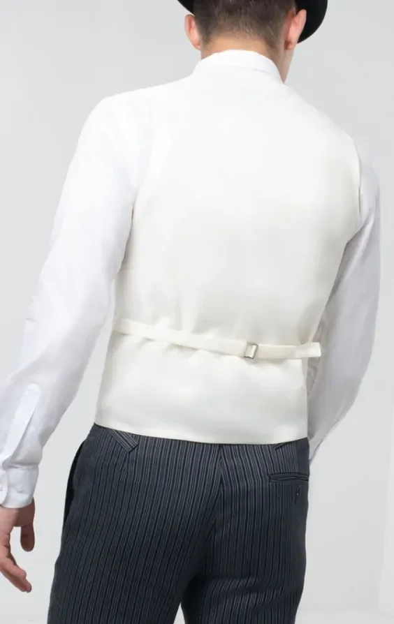 Gold/Buff Double Breasted Shawl Lapel Morning Suit Waistcoat thumbnail 5