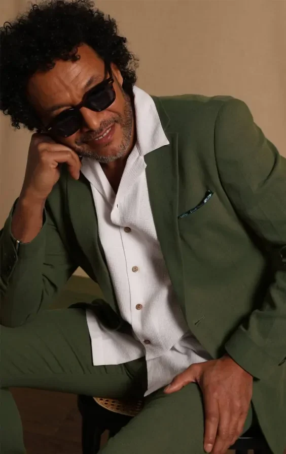 Green Linen Twill Suit Jacket thumbnail 3