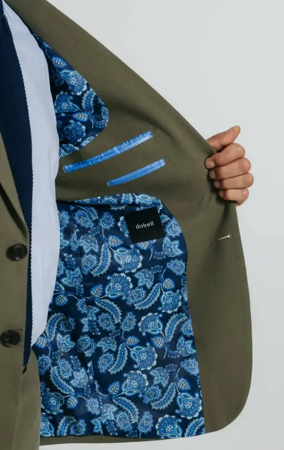 Green Linen Twill Suit Jacket thumbnail 7