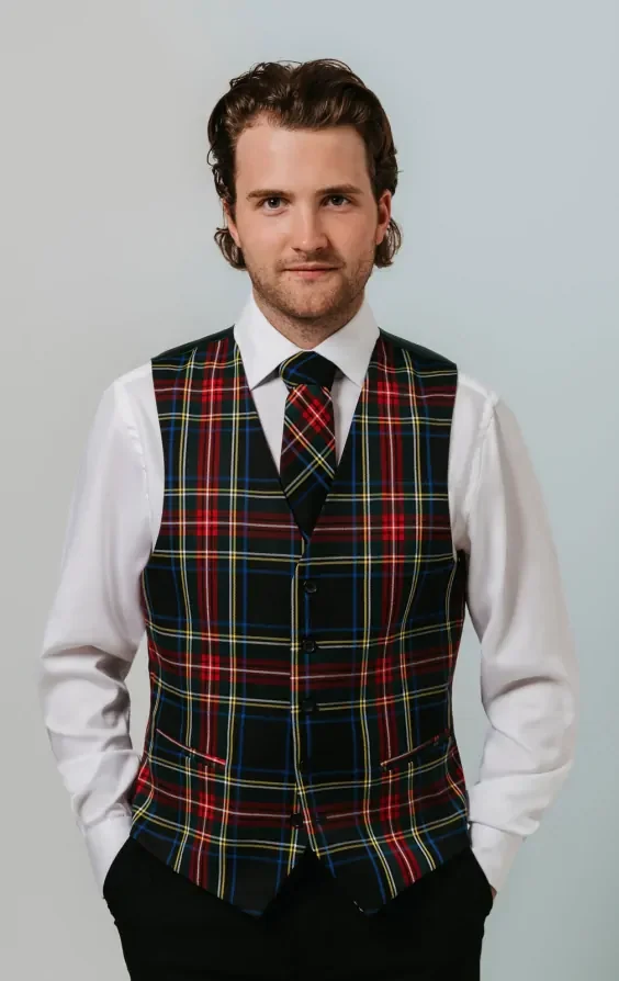 Green Tartan Waistcoat thumbnail 2