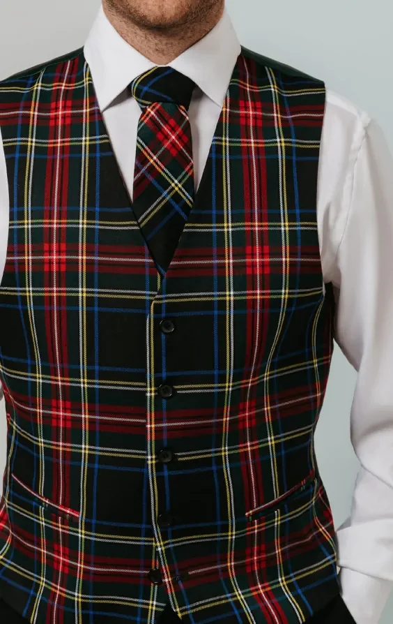 Green Tartan Waistcoat thumbnail 3