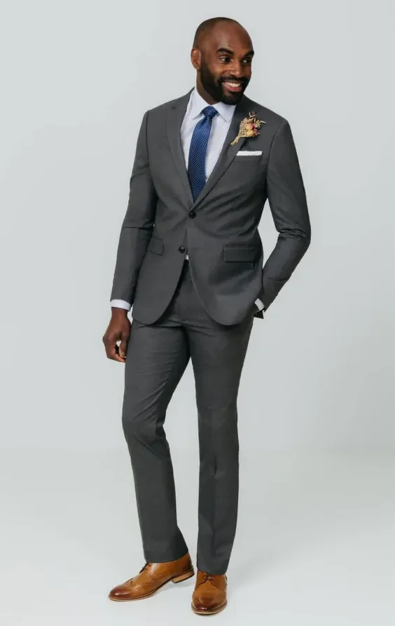 Grey Slim Fit Suit thumbnail 3