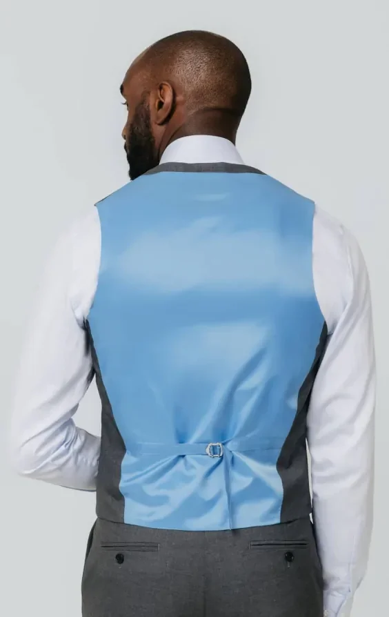 Grey Slim Fit Waistcoat thumbnail 4