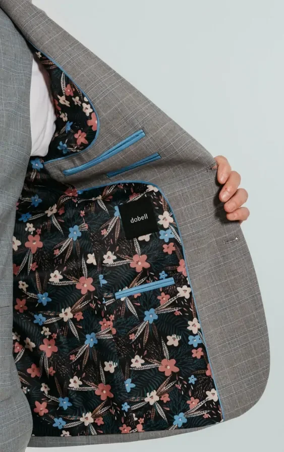 Light Grey Check Suit thumbnail 6