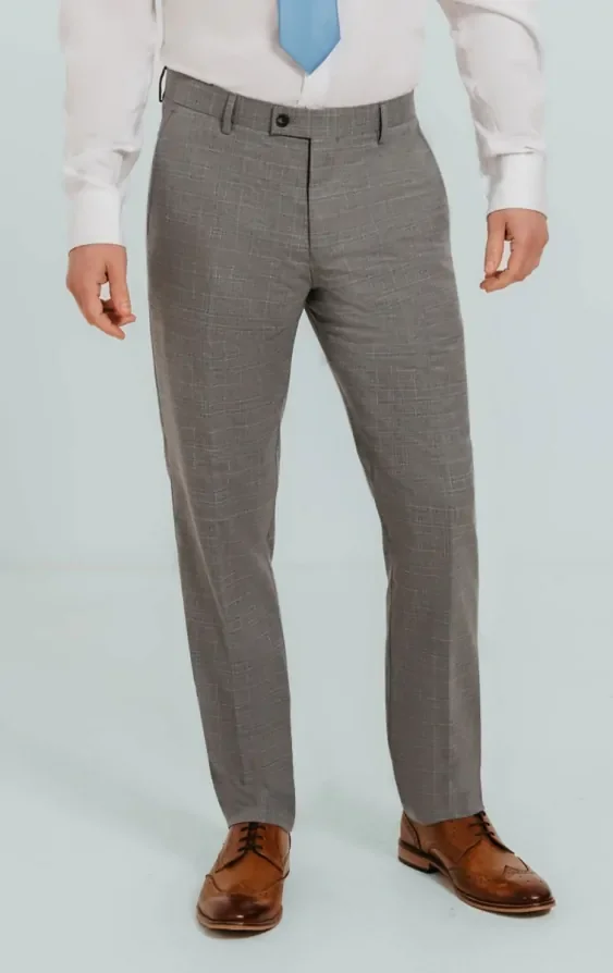 Light Grey Check Suit thumbnail 7