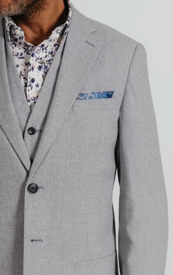 Light Grey Linen Suit Jacket thumbnail 5