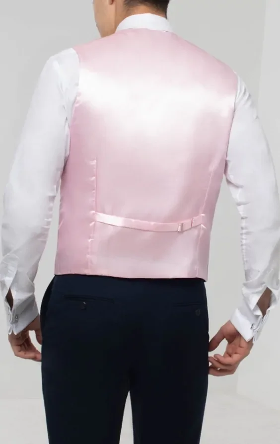 Light Pink Dupion Waistcoat thumbnail 6