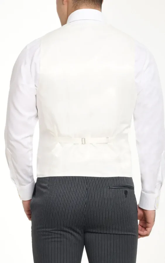 Lilac Twill Double Breasted Morning Suit Waistcoat with Shawl Lapel thumbnail 4