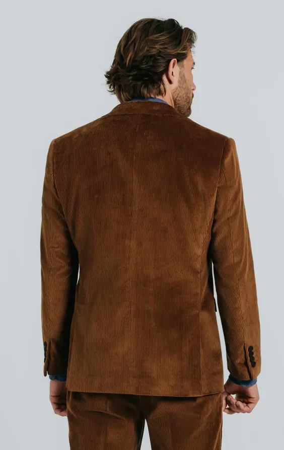 Mid Brown Corduroy 3 Piece Suit thumbnail 4