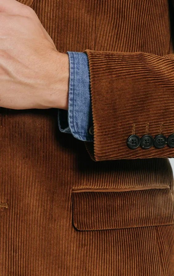 Mid Brown Corduroy 3 Piece Suit thumbnail 5