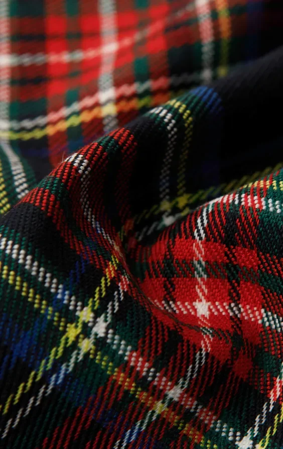 Navy Blue Tartan Waistcoat thumbnail 5