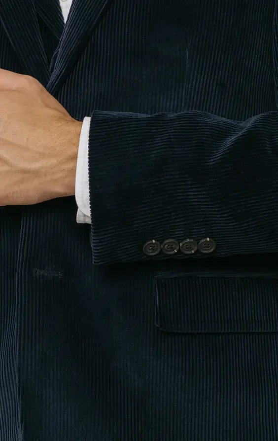 Navy Corduroy 3 Piece Suit thumbnail 4