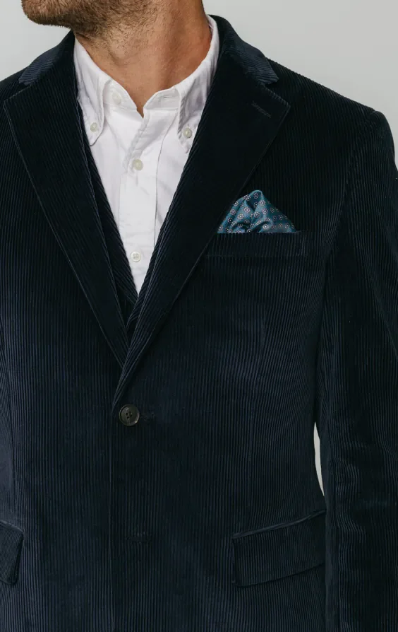 Navy Corduroy 3 Piece Suit thumbnail 5