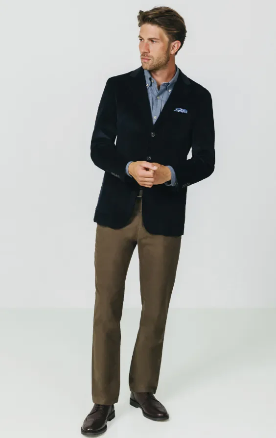 Navy Corduroy Jacket with Patch Pockets thumbnail 3