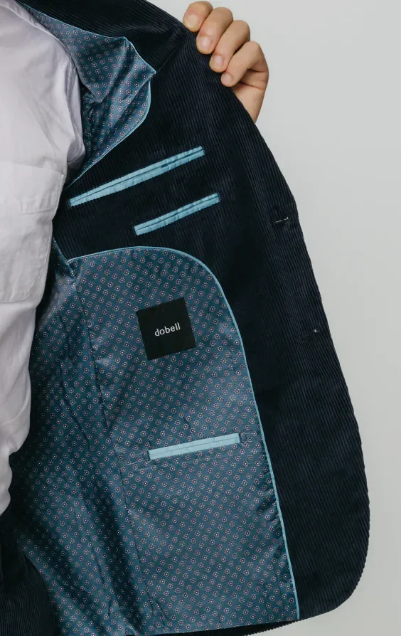 Navy Corduroy Suit thumbnail 6