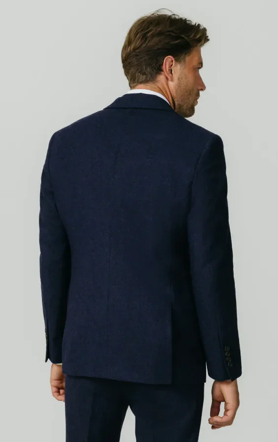 Navy Donegal Tweed Suit thumbnail 7