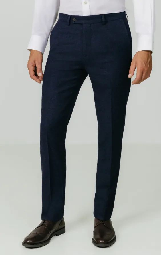 Navy Donegal Tweed Suit thumbnail 8