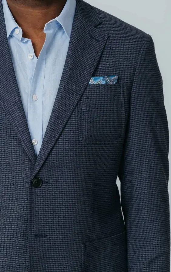 Navy Puppytooth Check Jacket thumbnail 5