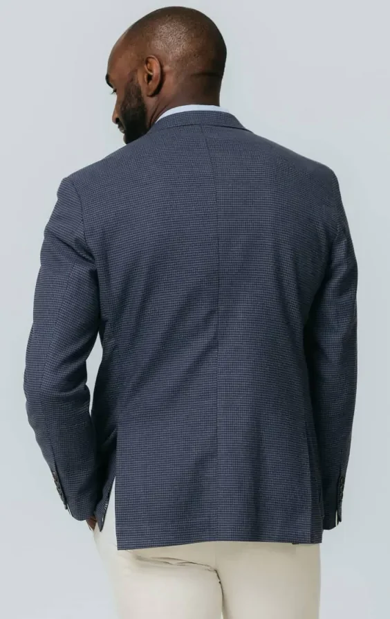 Navy Puppytooth Check Jacket thumbnail 7