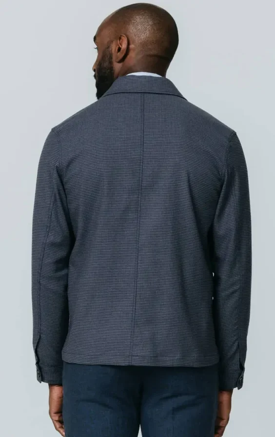 Navy Puppytooth Check Safari Jacket thumbnail 7