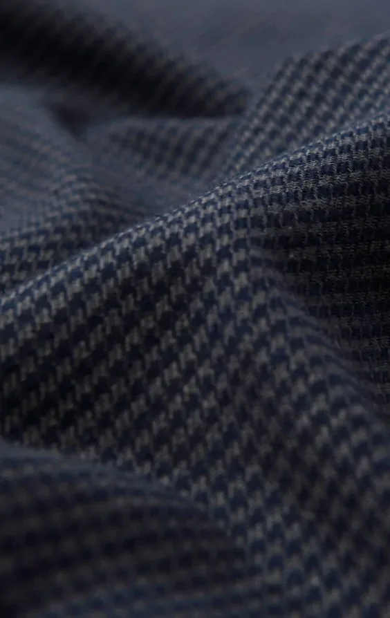 Navy Puppytooth Check Safari Jacket thumbnail 8