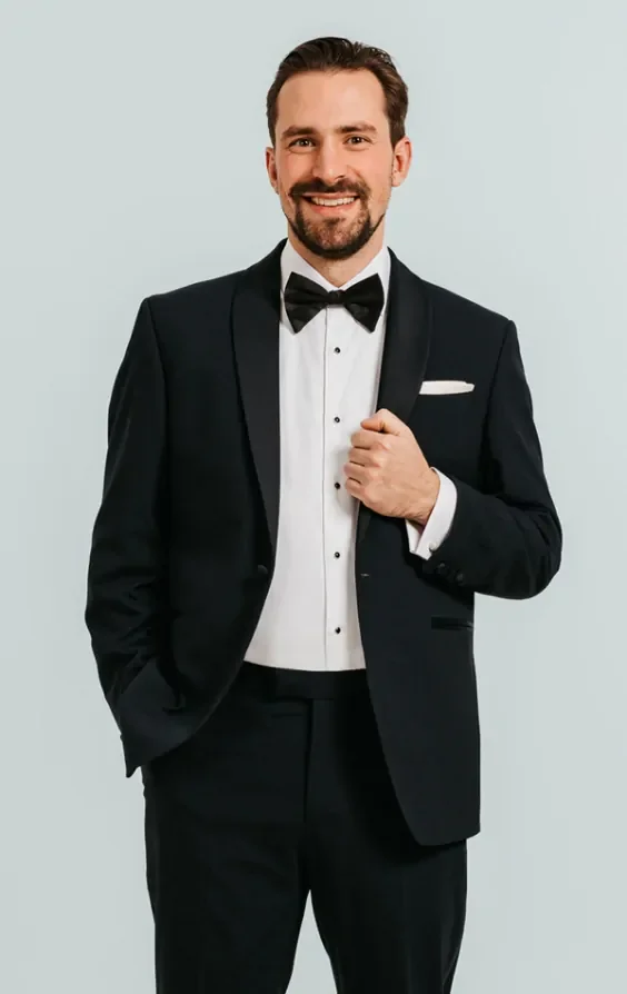 Navy Shawl Lapel Tuxedo Jacket thumbnail 2