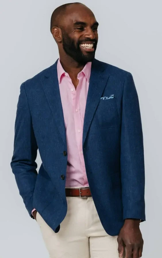 Navy Textured Jacket thumbnail 2