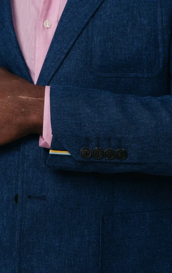 Navy Textured Jacket thumbnail 4