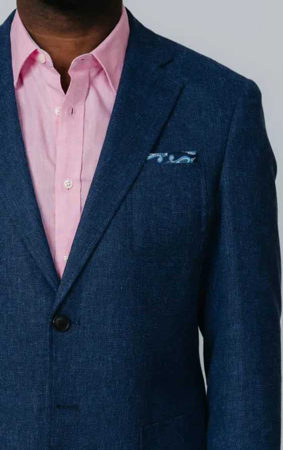 Navy Textured Jacket thumbnail 5