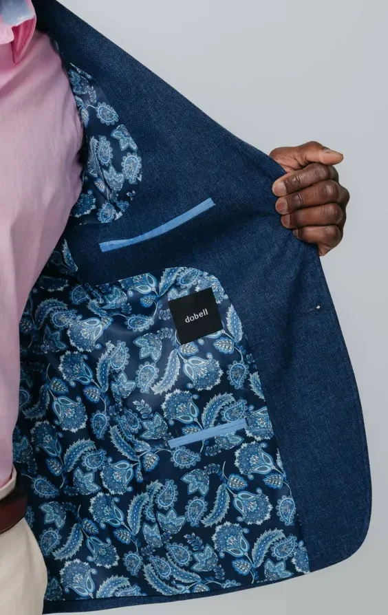 Navy Textured Jacket thumbnail 6