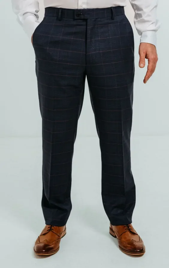 Navy with Pink Check Suit thumbnail 8