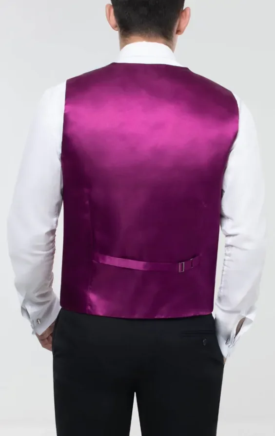 Purple Dupion Waistcoat thumbnail 5