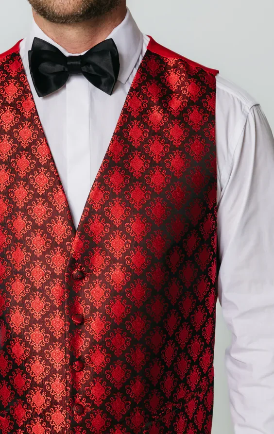 Red Da Vinci Waistcoat thumbnail 3