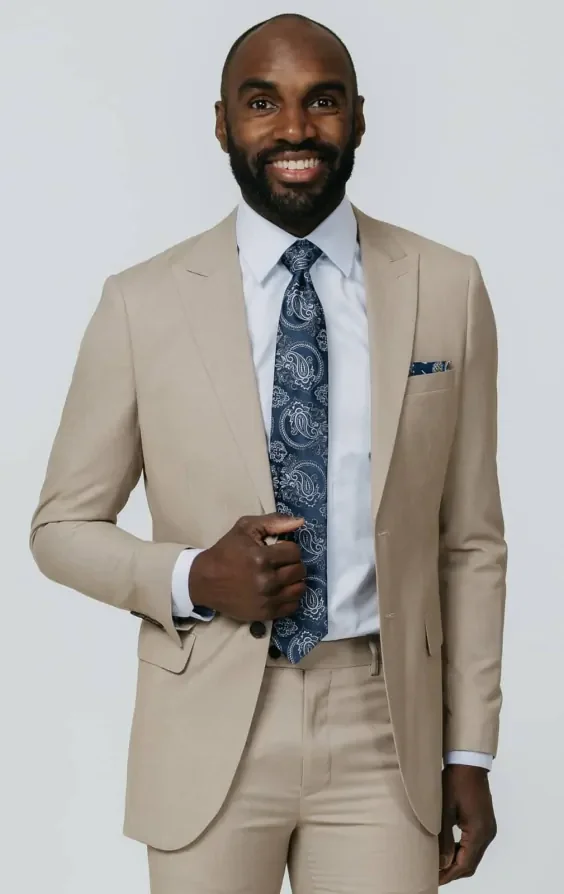 Stone Sharkskin Slim Fit Suit Jacket thumbnail 2