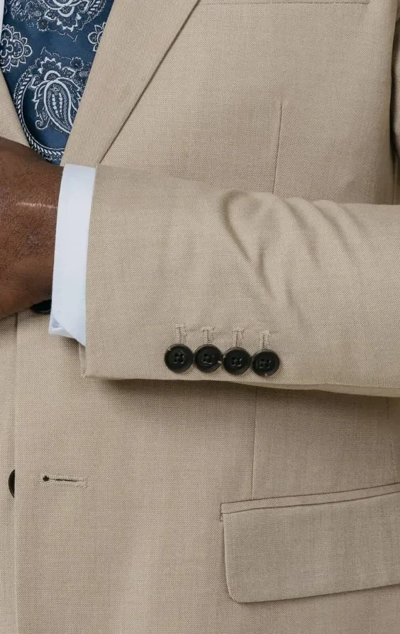 Stone Sharkskin Slim Fit Suit thumbnail 4