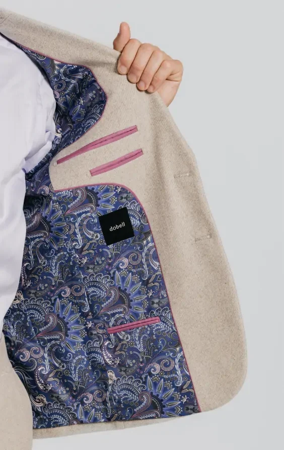 Stone Twill Tweed Suit Jacket thumbnail 6