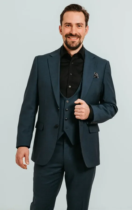 Teal 3 Piece Suit thumbnail 2