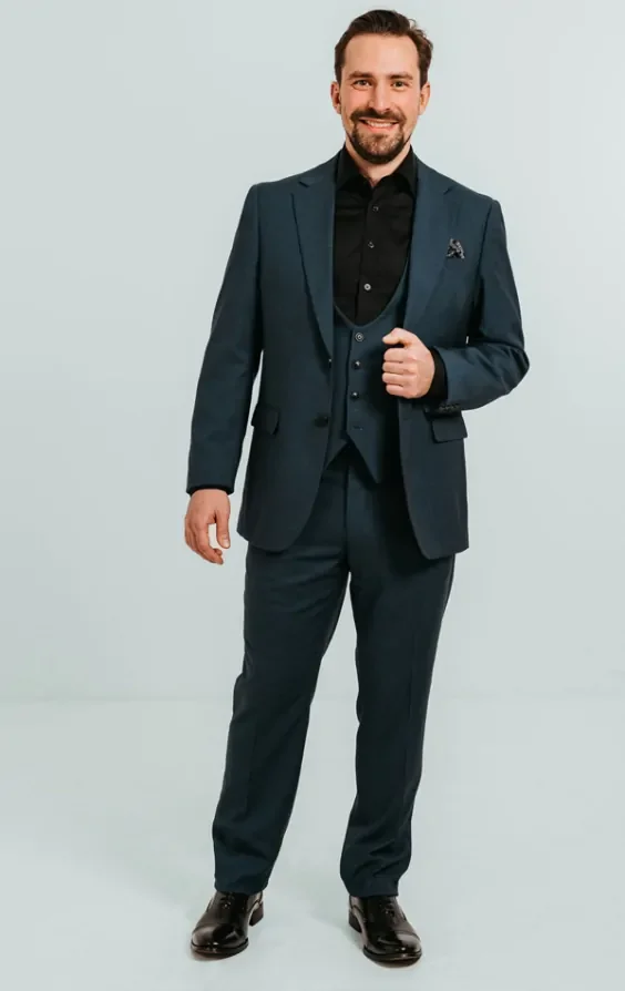 Teal 3 Piece Suit thumbnail 3