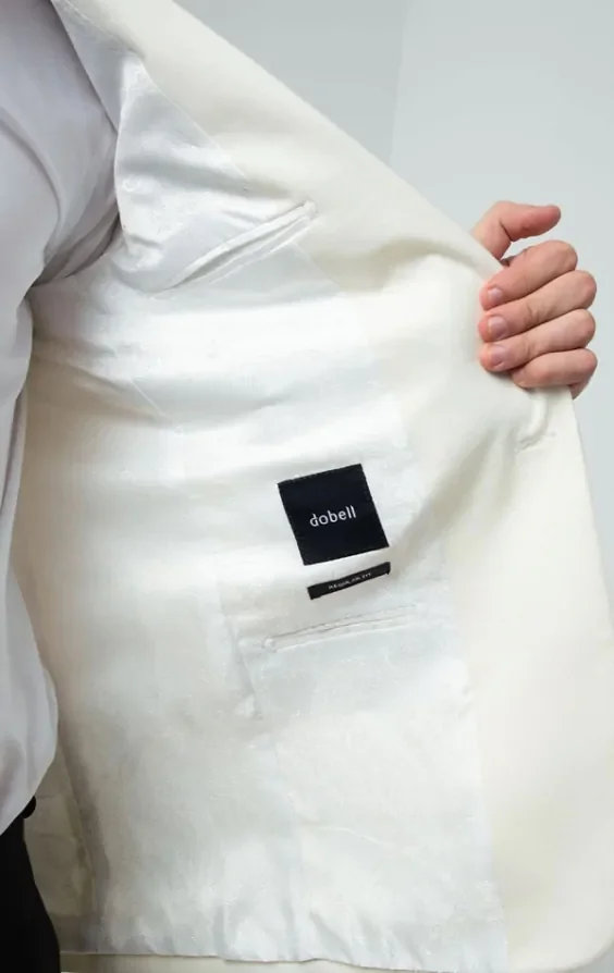White Notch Lapel Tuxedo Jacket thumbnail 6