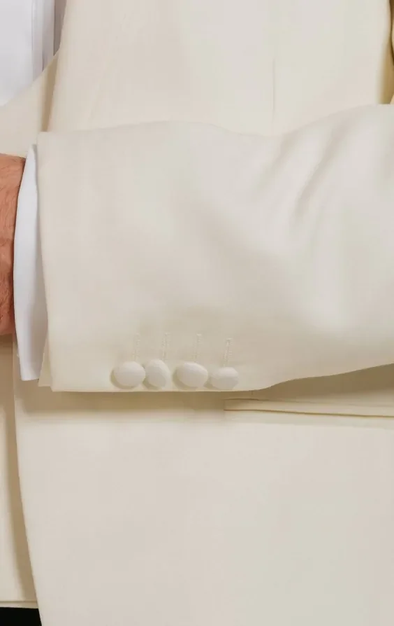 White Shawl Lapel 3 Piece Tuxedo thumbnail 5