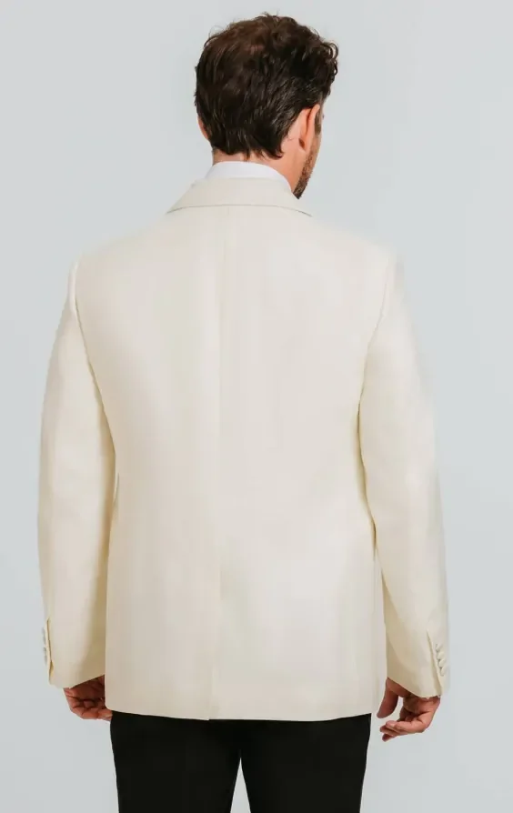 White Shawl Lapel Tuxedo Jacket thumbnail 3