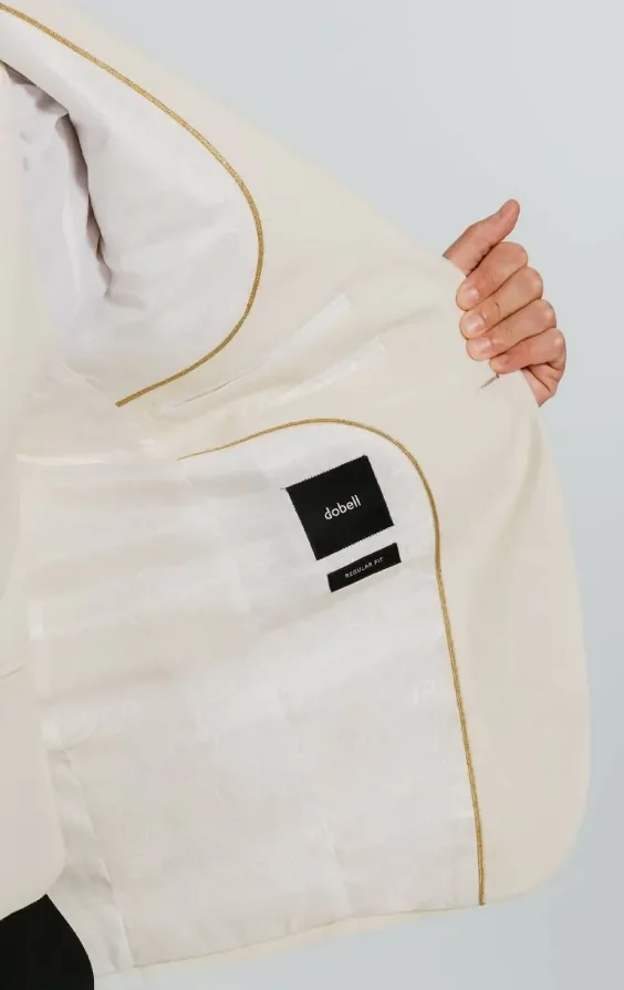 White Shawl Lapel Tuxedo Jacket thumbnail 6