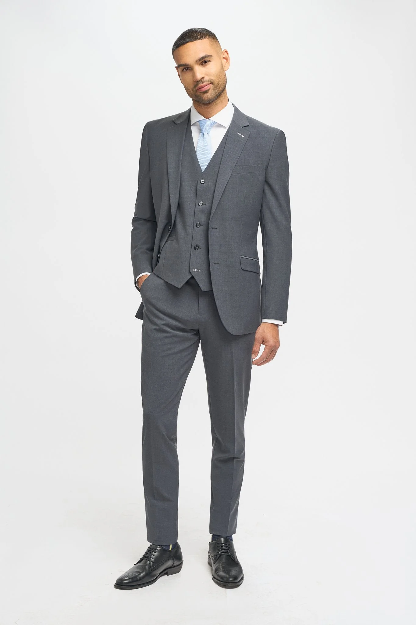 Bond Charcoal Three Piece Suit thumbnail 2