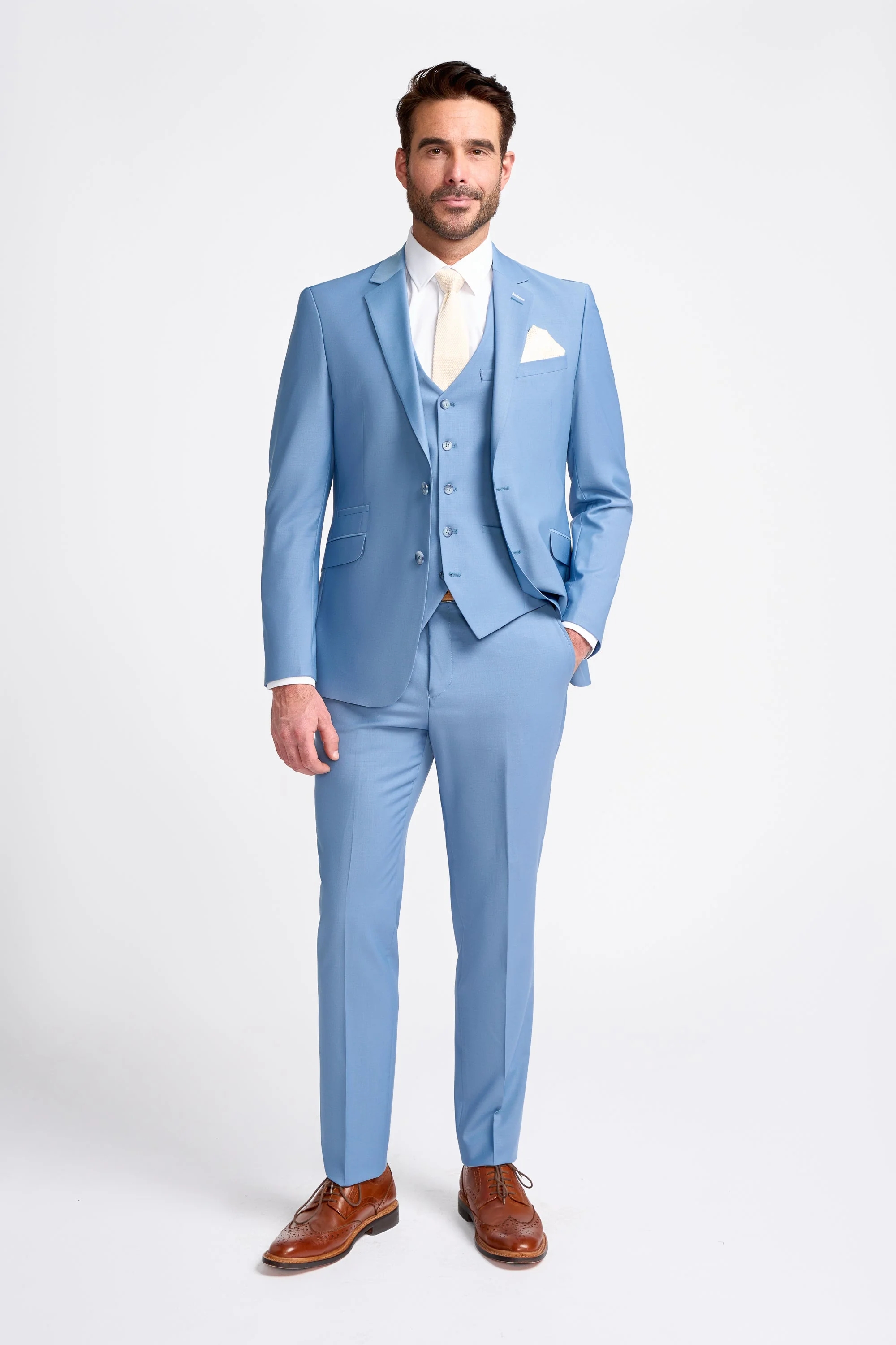 Bond Ocean Blue Three Piece Suit thumbnail 2