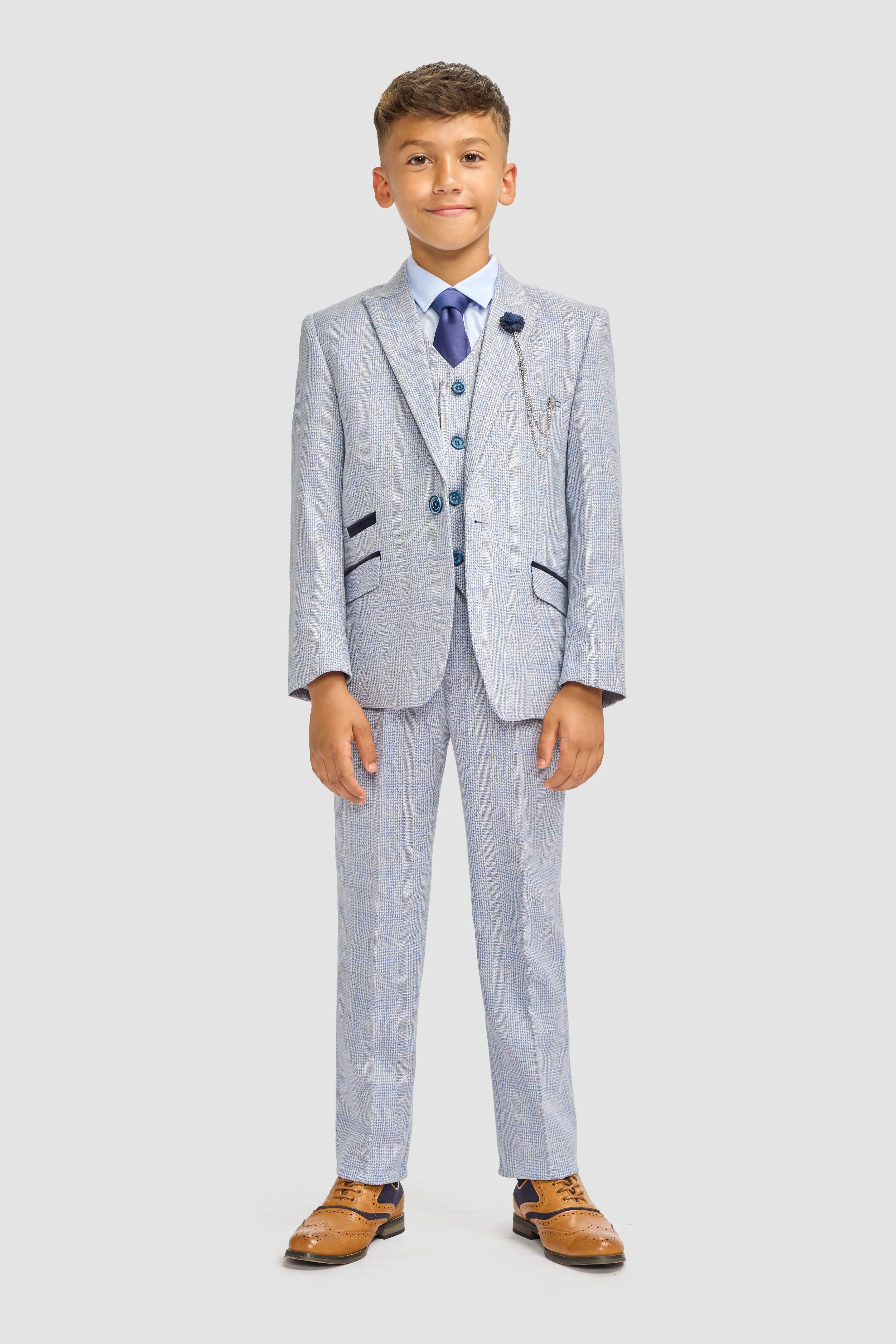 Boys Caridi Sky Three Piece Suit thumbnail 2