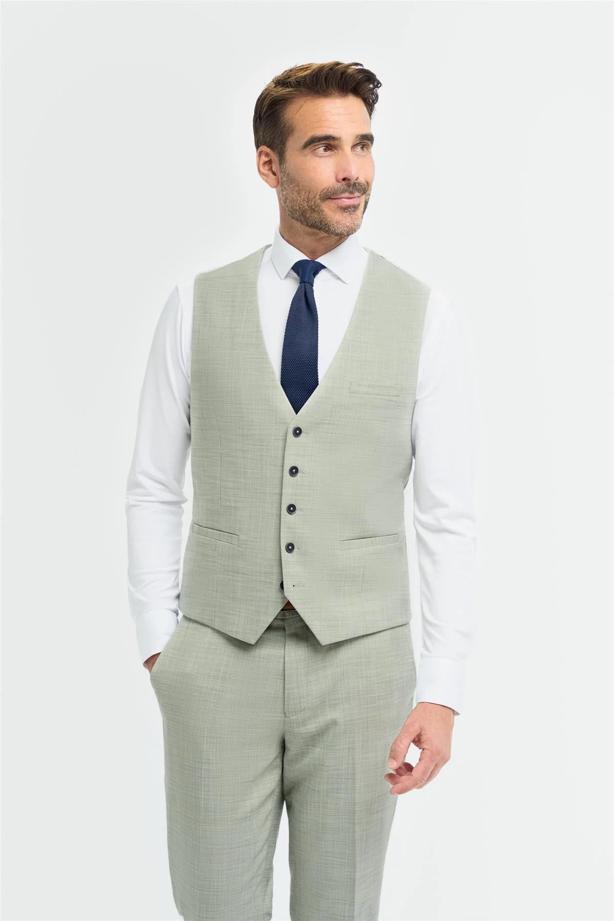 Camden Sage Waistcoat thumbnail 2