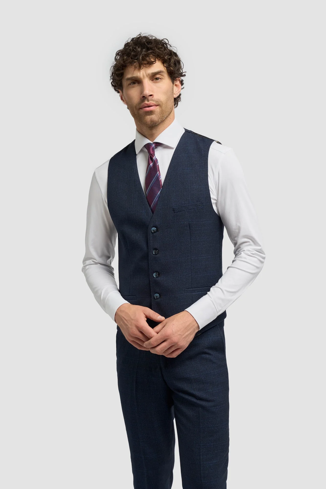 Caridi Navy Waistcoat thumbnail 2