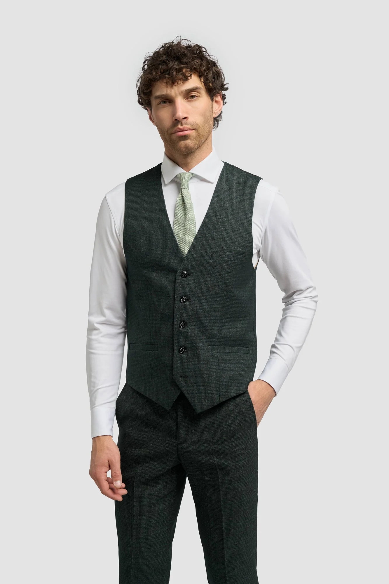 Caridi Olive Waistcoat thumbnail 2