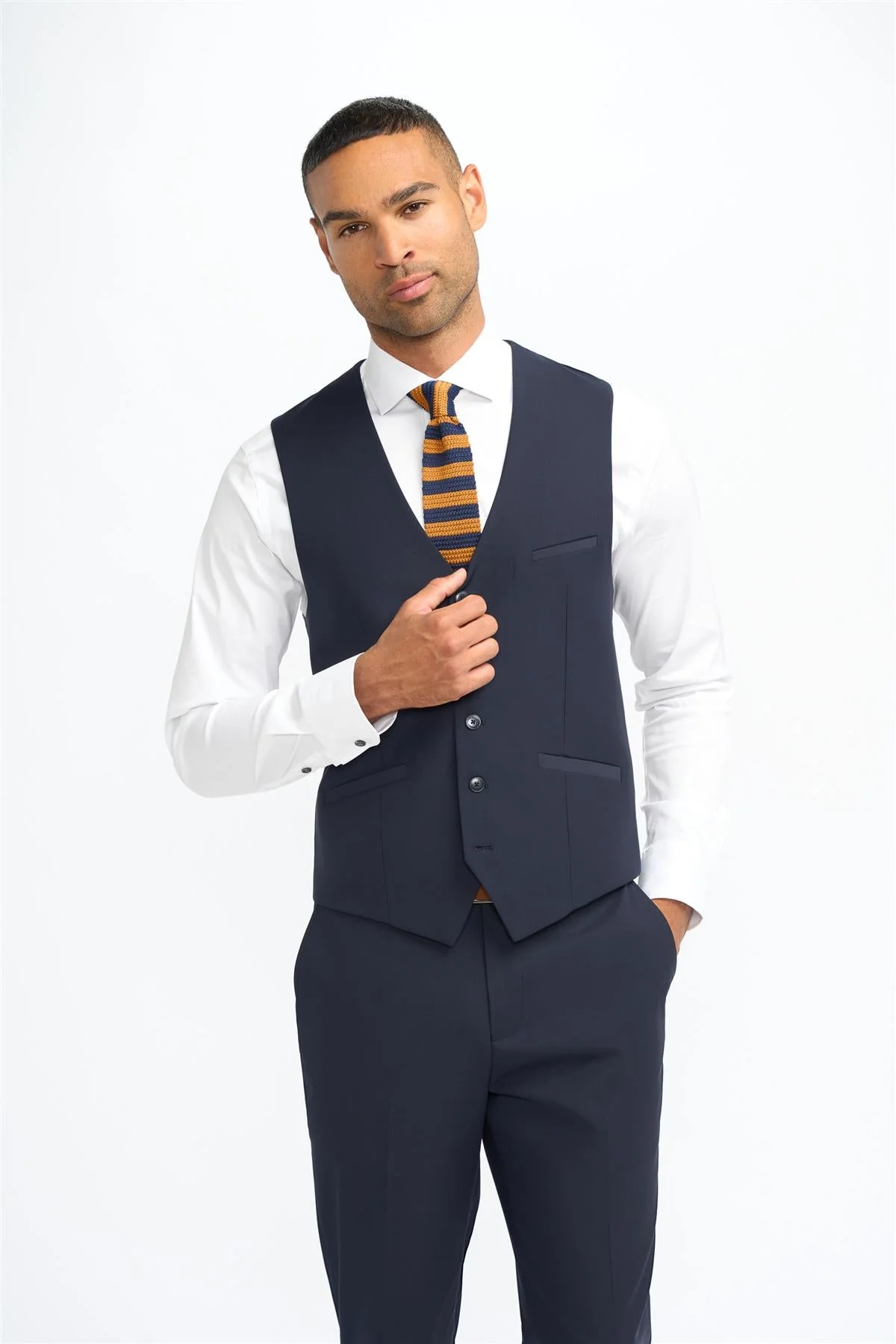 Malibu Navy Waistcoat thumbnail 2