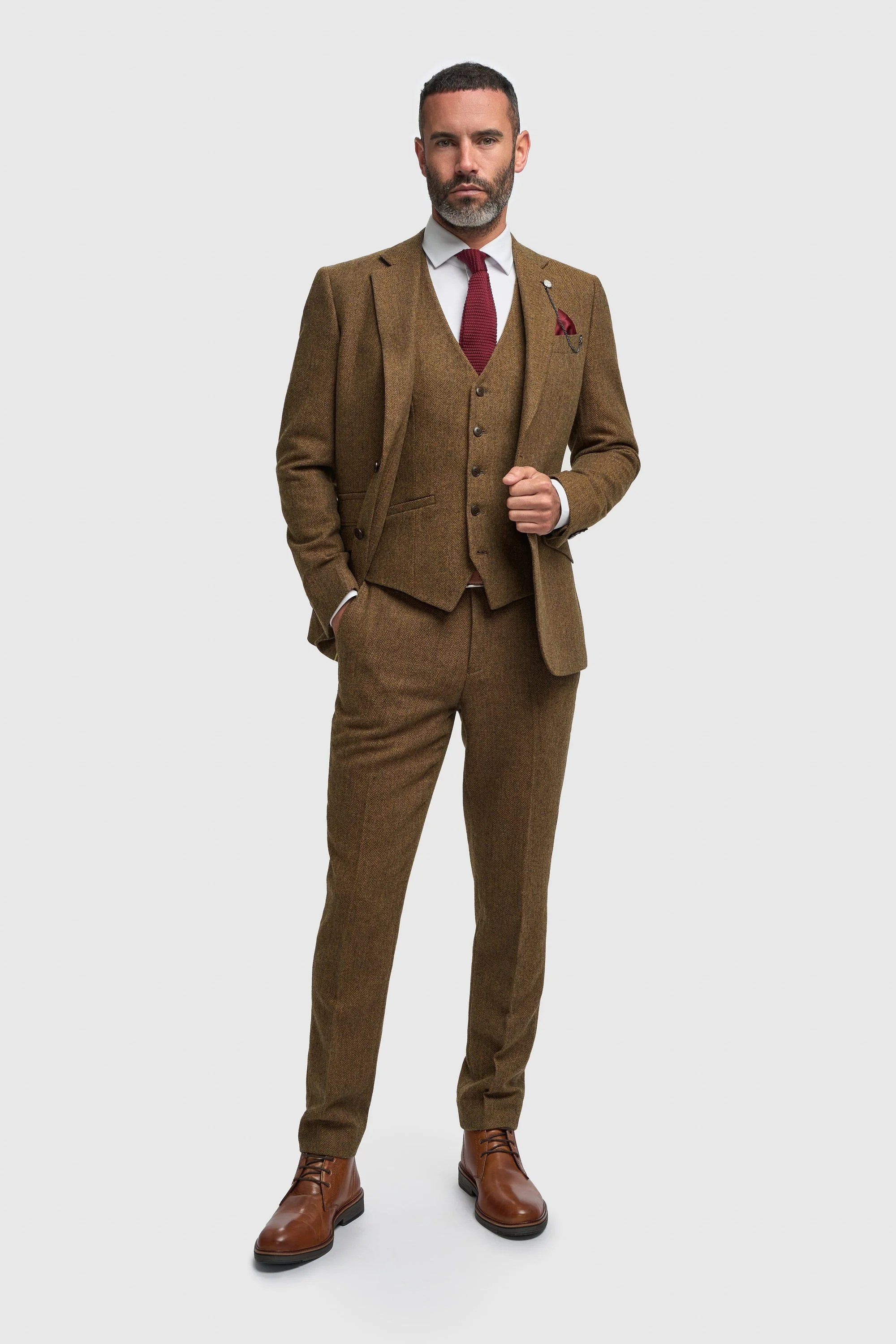 Thomas Brown Tweed Three Piece Suit thumbnail 2